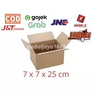 KARDUS PACKING POLOS / KARDUS POLOS / KARDUS PACKING ONLINE /KARDUS PACKING OLSHOP  (7 x 7 x 25 cm)