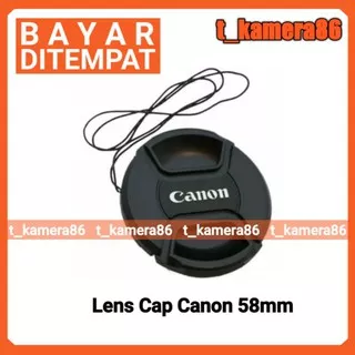 Tutup lensa Canon  58mm nikon sony  1100D 1200D 1300D 600D 700D 800D 60D