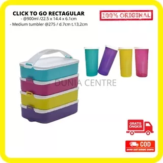 TUPPERWARE PROMO RANTANG CLICK TO GO RECTAGULAR SET ORIGINAL