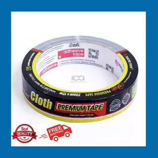 Lakban hitam 1 inchi 1 x 12 m cloth tape nachi premium 23 mm x 12 m untuk jilid