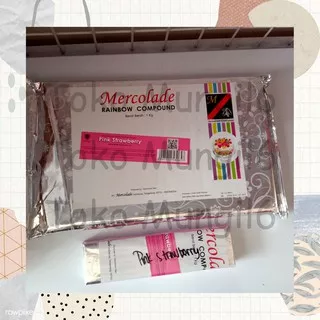 MERCOLADE COMPOUND PINK STRAWBERRY SLICE/ COKLAT BATANG MERCOLADE