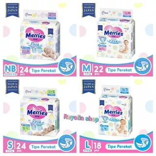 Merries Premium Tape NB 24 S 24 M 22 Popok Bayi Perekat New Born NewBorn NB24 S24 M22 L18