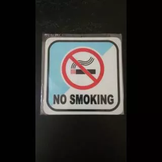 Dilarang Merokok NO Smoking - Sticker Acrylic 2 mm