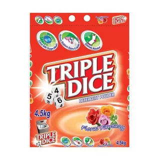 Triple Dice Detergent Powder Floral Fantasy 4.5 kg