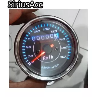 Speedometer Spidometer Kilometer LED Bulat Universal Semua Motor