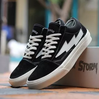 MIRROR QUALITY SEPATU REVENGE X STORM BLACK WHITE OLD SKOOL VANS PREMIUM BNIB CASUAL TERLARIS MURAH