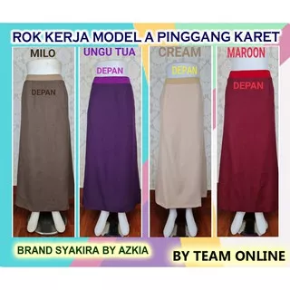 Rok Kerja Model A Full Karet-Rok Wanita-Rok Kantor-Rok Kerja-Rok Kuliah-Rok A 2021