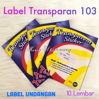 Label 103 Transparan Tom and Jerry Label Undangan 103 Label T&J