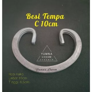 Besi tempa/Leter C ring nako C 10cm ornamen pagar besi