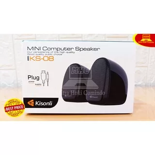 Speaker Kisonli KS08 Mini USB Untuk laptop / Pc original