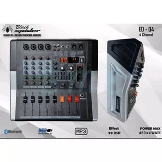 Power Mixer 4 channel Blackspider ED4 99 DSP ED 4 Amplifier Mixing