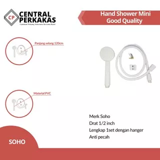 Hand Shower kran keran shower kamar Mandi Mini New White 1/2 Inch  High Quality TERMURAH AIR DERAS MENGALIR PANCURAN MANDI / SHOWER MALAYSIA ANTI PECAH / SHOWER MANDI TANPA RUSAK / PANCURAN AIR / HAND SHOWER MDL TOTO ONDA / PEGANGAN SHOWER