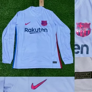 Jersey Bola Lengan Panjang Barcelona away 2021 2022 Terbaru Jersey barca away Longsleeve Grade Ori Import