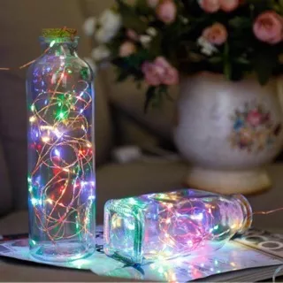 Lampu KAWAT GARLAND LED copper wire fairy light lamp CHANGE COLOUR/LAMPU TUMBLR  BATERAI bisa untuk di air/lampu natal