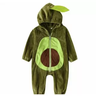 jumper bayi alpukat Avocado baby romper long