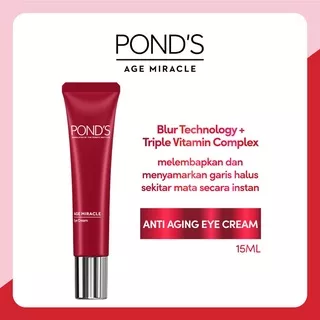 Ponds Age Miracle Eye Cream Anti Aging+Glowing with Retinol, Niacinamide & Prebiotic 15ml