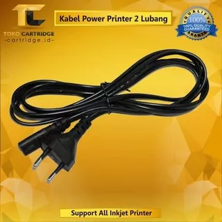 Kabel Power Colokan Listrik 2 lubang utk Tape Radio PS Printer AC Cord Adaptor Import