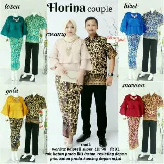 Florina Batik couple dewa dewi sarimbit batik kebaya modern seragam kebaya kutubaru rok lilit