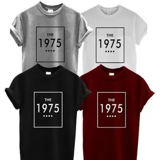 Kaos Tshirt Baju Combed 30S Distro The 1975 polos custom indonesia pria wanita unisex obral murah