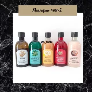 The Body Shop Shampoo Ginger Strawberry Shea Fuji Green Tea Banana 400 ml