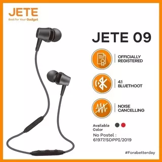 Headset Wireless Earphone Sport Necklace JETE-09 - Hitam