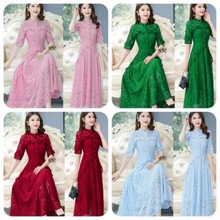 DRESS ASHLEY DRESS PREMIUM DRESS BRUKAT TEBAL DRESS BUSUI DRESS NATAL / gaun pesta brokat / longdres