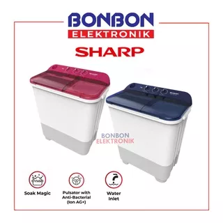 Sharp Mesin Cuci 2 Tabung 7KG ES-T75NT-BL/PK EST 75 NT