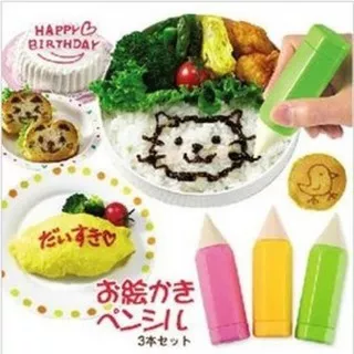 food drawing pen set (3 pcs) decorating dekorasi penghias makanan kue