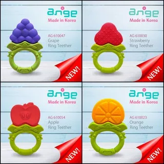 ? ELLOBEBE ? Ange Fruit Teether Ring Gigitan Bayi Buah Apple Banana Strawberry Grape Orange BPA Free