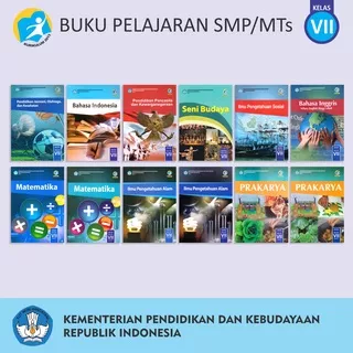 Buku Pendidikan Tingkat SMP MTs Kelas VII Matematika Bahasa Inggris Indonesia Penjaskes Seni Budaya IPA IPS Prakarya