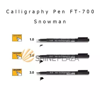 Snowman Calligraphy Pen FT-700 - Pulpen Kaligrafi Hitam 1.0 2.0 3.0