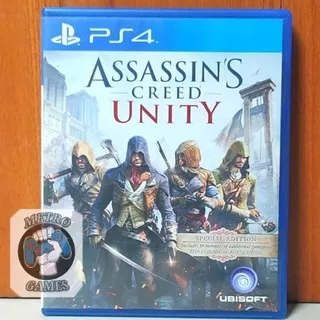 Assassins Creed Unity PS4 Kaset Assassin Assasin Creeds AC Unity Playstation PS 4 5 CD BD Game Assasins Asassin Asasin asasins asassins valhalla origins oddysey odyysey odyssey Region 3 Asia Reg Games Ps4 Ps5
