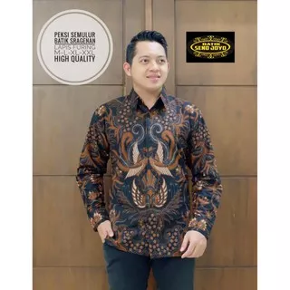 Batik Pria PEKSI SEMULUR Kemeja Full Furing Bahan Katun Sragenan