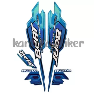 stiker striping motor honda beat 2008 biru