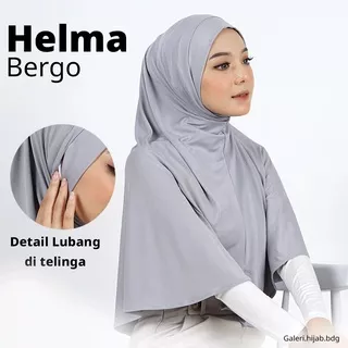 Helma Bergo / Hijab Masker / Hijab Instan Telinga/Jilbab Lubang Telinga/Bergo New Normal by RTSR