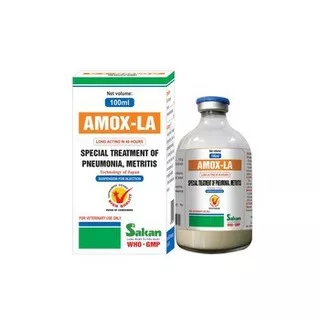 SK AMOX LA 100 ml - obat hewan injeksi seperti betamox amoxykep