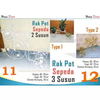 Rak bunga rak pot sepeda 2 model