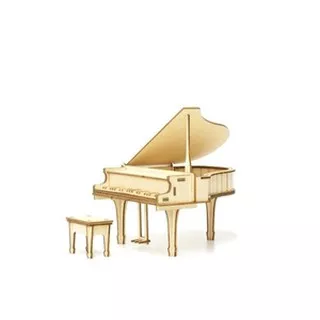 Kigumi Wooden Art Puzzle - [ Piano ( Accessories Case ) ]
