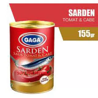 Sarden Gaga Tomat 155 gr - Sarden Asahi Saus Pedas - Sarden All Varian - herbal_ayu
