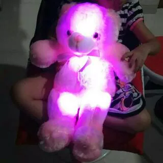 Boneka teddy LED jumbo 50cm bear lampu boneka beruang  LED import
