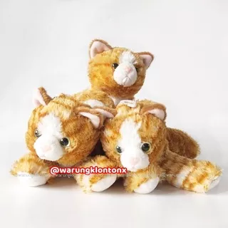 Boneka Kucing Belang Orange Ginger Cat 8 Plush Toys Kualitas Export