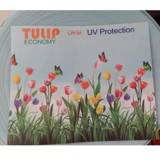 Fiber Pagar Fiber Penutup Pagar Fiber Pelapis Pagar Motif Bunga Tulip dan kupu kupu background putih
