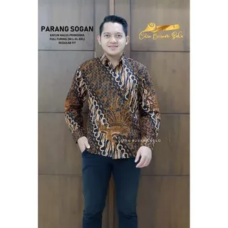 Batik Pria PARANG SATRIO SOGAN Asli Katun Sragenan Full Furing Murah