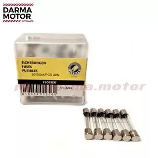 Flosser Sekring Tabung Sekering Kaca 30A Fuse Mobil Motor