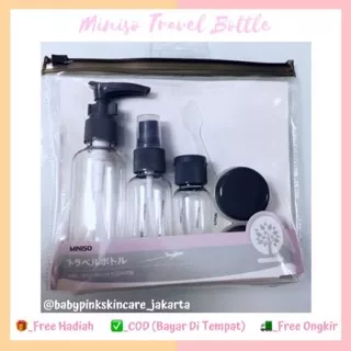 Miniso Travel Bottle Kit / Set isi 5 Pcs Promo