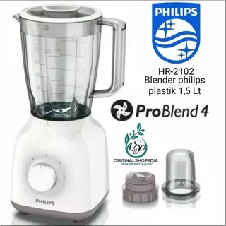 BLENDER PHILIPS HR-2102 2IN1 1.5 LITER PHILIPS HR2102 PRO BLEND JAR PLASTIK