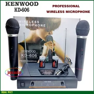 Kenwood Mic Wireless Double KD 606 Microphone / Mik Tanpa Kabel