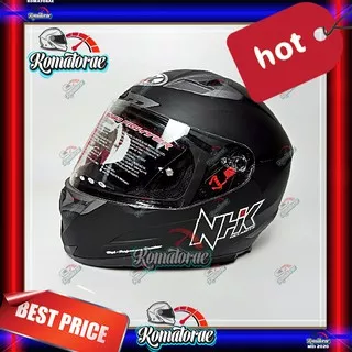 HELM NHK RX9 SOLID BLACK DOFF DOUBLE VISOR FULL FACE