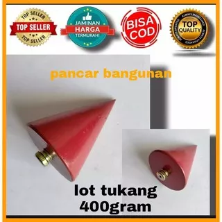 LOT TUKANG 400 GRAM - LOT BANGUNAN - LOT TIMBANGAN - LOT TUKANG - PLUMB BOB - LOT BESI TALI BANGUNAN