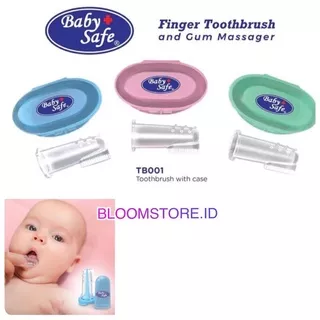 BABY SAFE Gum Massager Sikat Lidah Gigi Bayi Baby Finger Jari Toothbrush Tooth Brush Cleaner TB001 BabySafe